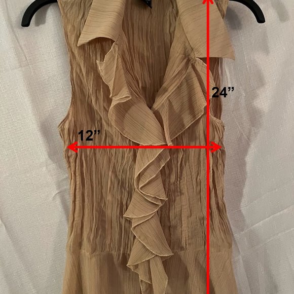 Shimmering Gold Studio 1940 Sleeveless Top Size Large - Picture 4 of 7